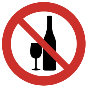 PROHIBITORY SIGN-ALCOHOL PROHIBITED