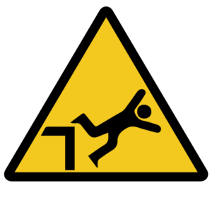 WARNING SIGN-BEWARE DANGEROUS DROP
