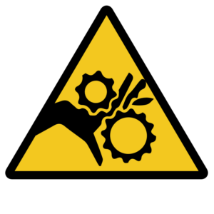 WARNING SIGN-BEWARE ROTATING PARTS