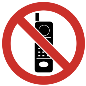 PROHIBITORY SIGN-CELLPHONES PROHIBITED