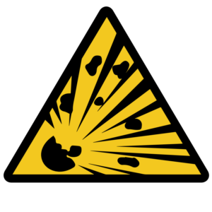WARNING SIGN-EXPLOSION HAZARD