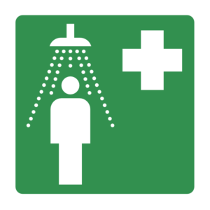 INFORMATION SIGN-SAFETY SHOWER