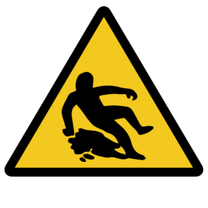 WARNING SIGN-SLIPPERY SURFACE HAZARD